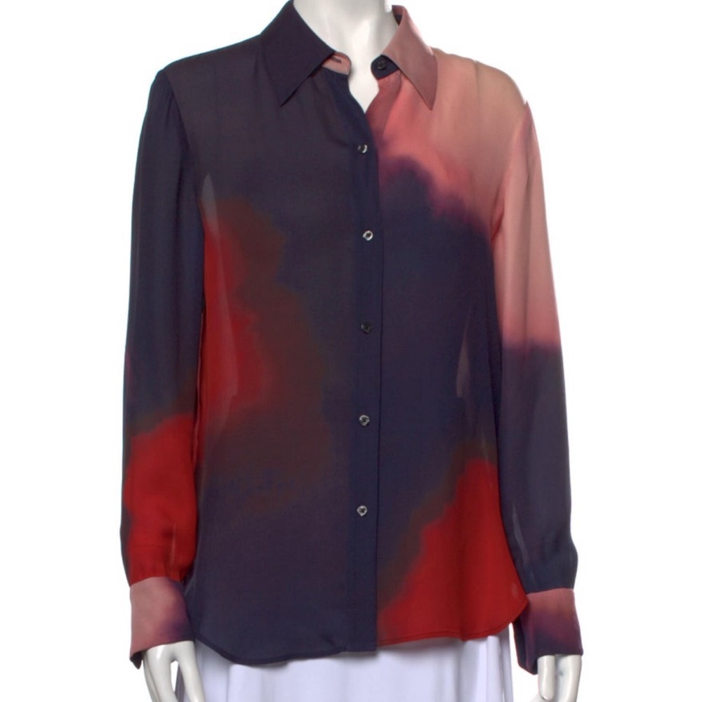 Women A.L.C. Silk Blouse Top Shirt 4